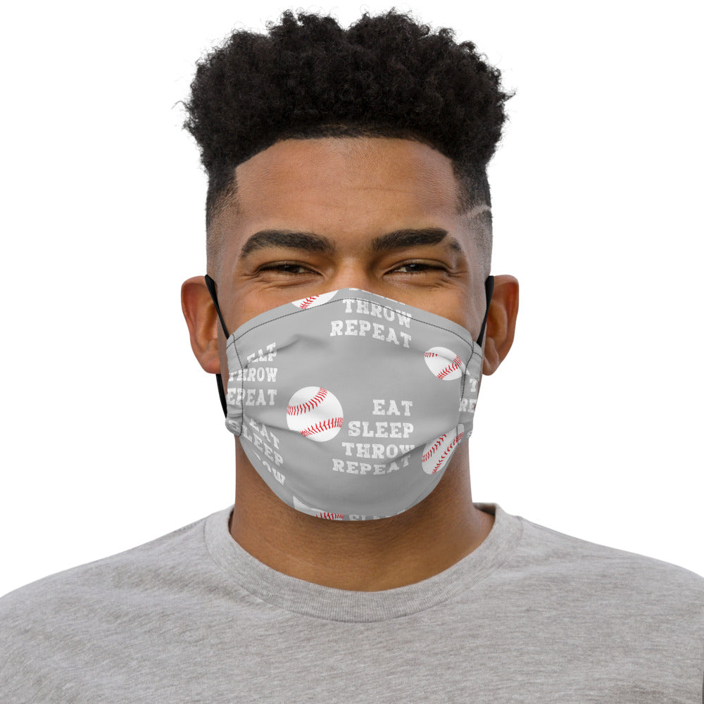 Eat Sleep Throw Repeat - Baseball - Face mask