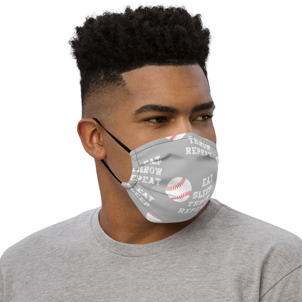 Eat Sleep Throw Repeat - Baseball - Face mask